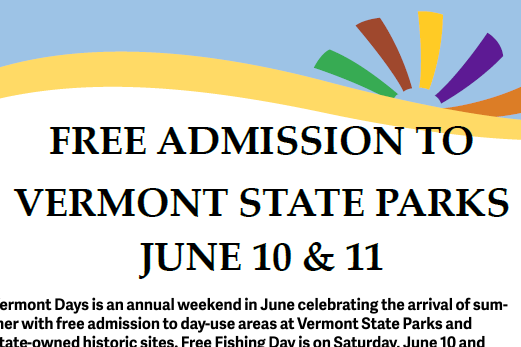 Free Admission to Vermont State Parks June 10 & 11